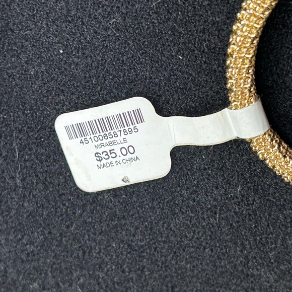 Nwt- Chico's Gold Tone Oval Mirabelle Mesh 6.25” Clamper Bangle Bracelet - Picture 6 of 6